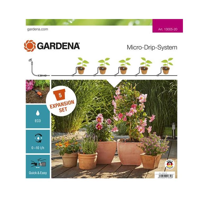 GARDENA - Micro-Drip Extension Set, 5 Pots-GARDENING.co.za