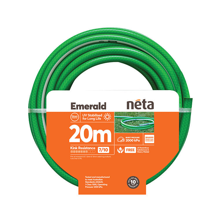 NETA Emerald Garden Hose 12mm (½") 20 metre-GARDENING.co.za
