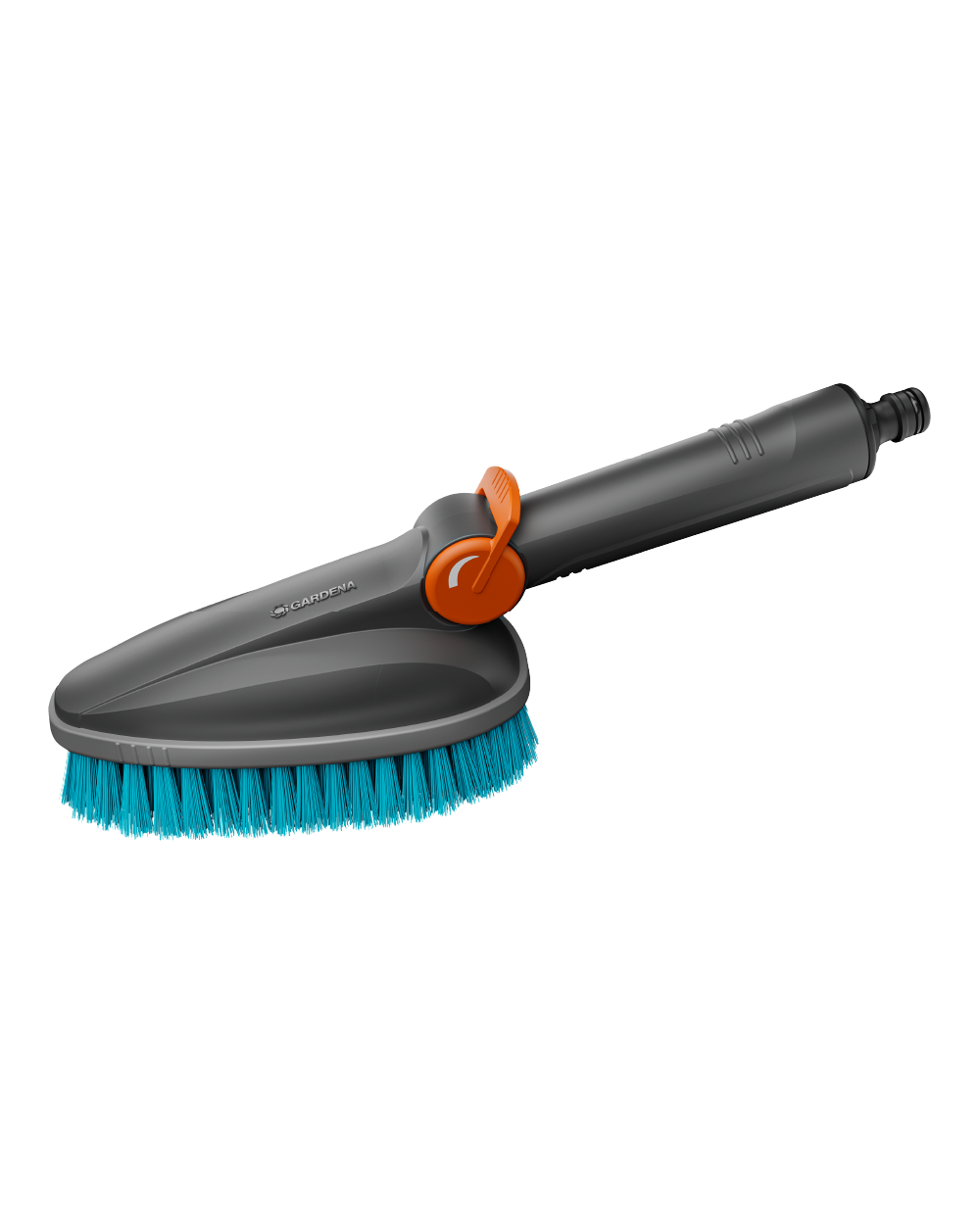 GARDENA CleanSystem Hard Hand Brush M with oval head and firm blue bristles