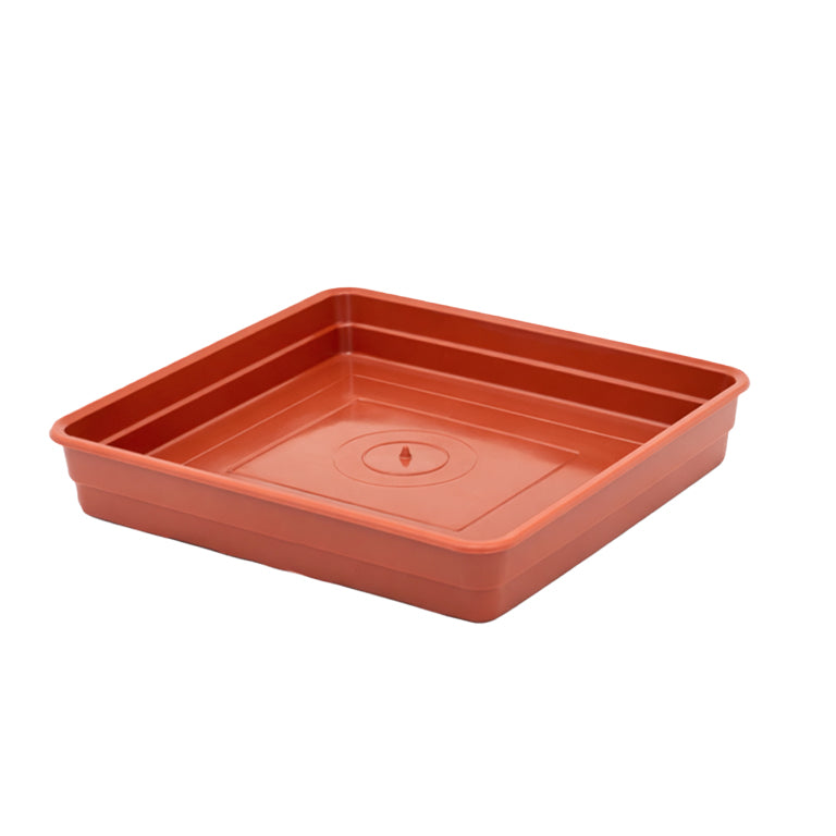 Ubuntuberg Square Plastic Pot Saucer - Terracotta