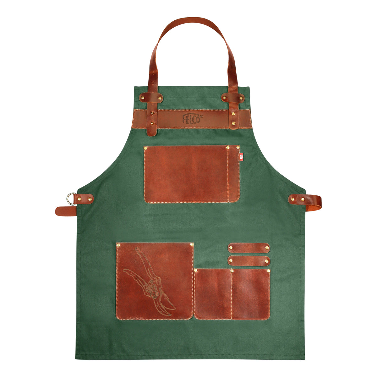 FELCO 490 gardening apron – front product view on white background