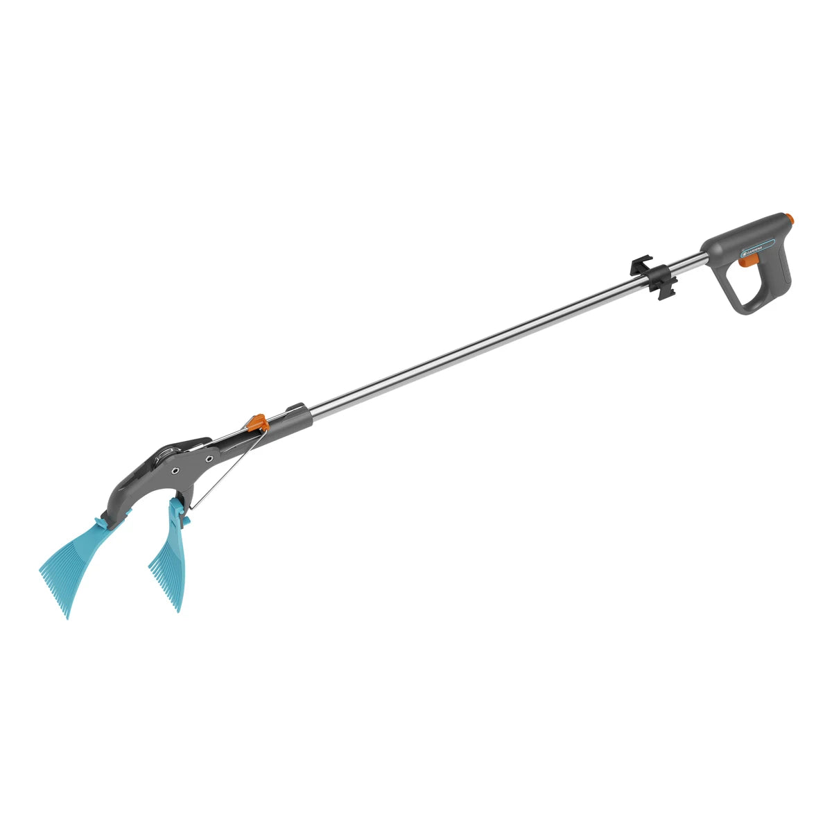 GARDENA Gripper 4-in-1 with long shaft and blue attachable rake elements