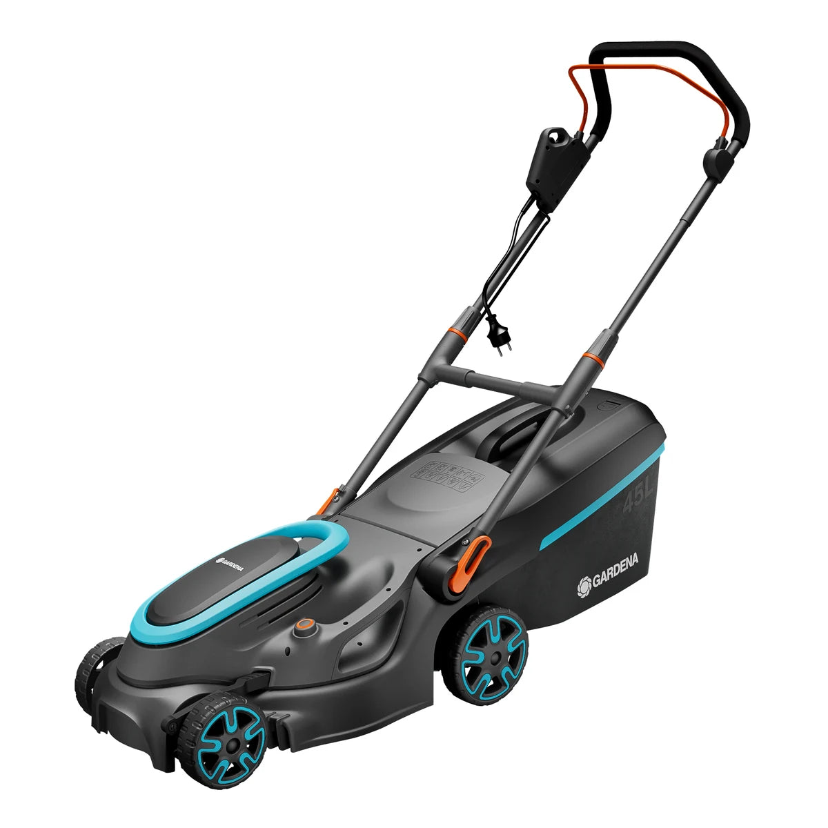 GARDENA PowerMax 37/1800 G2 electric lawnmower with handle and grass collector