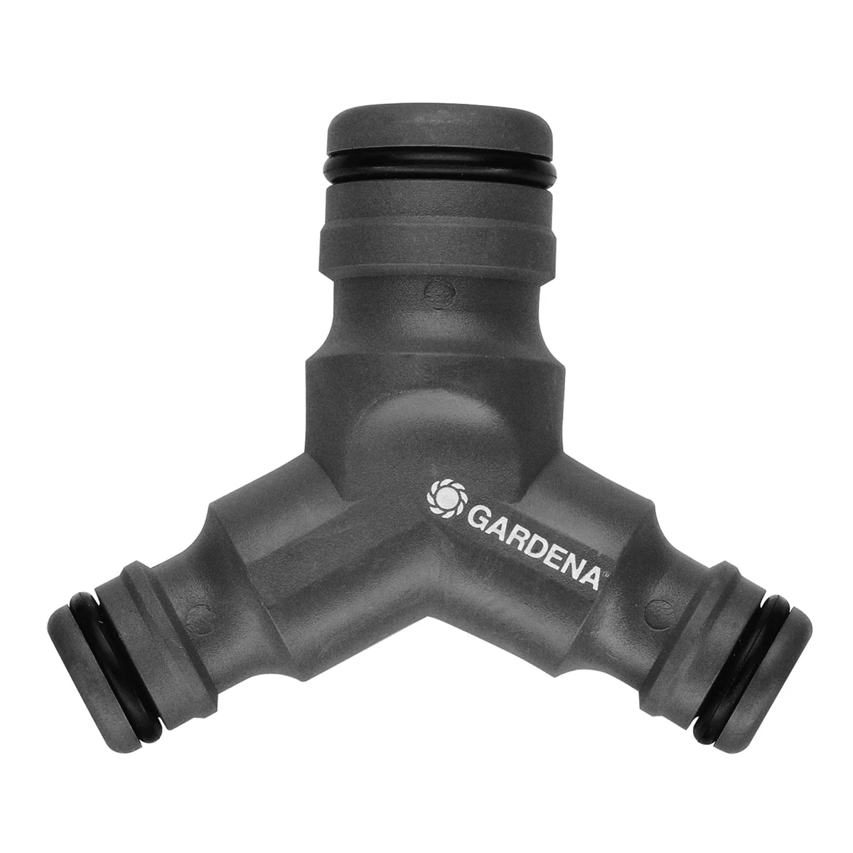 GARDENA 3-way reducing coupling with one Profi inlet and two Original System outlets
