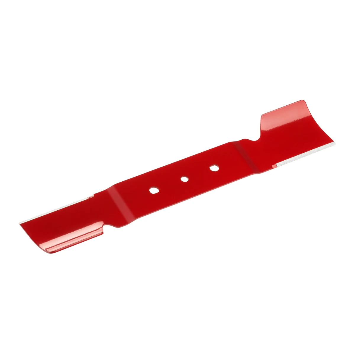 GARDENA 4103-20 red replacement mower blade showing mounting holes and cutting edges