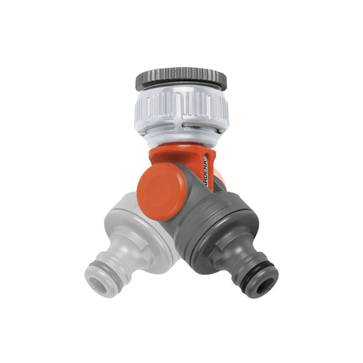 GARDENA Angled Tap Connector – product view with two outlets