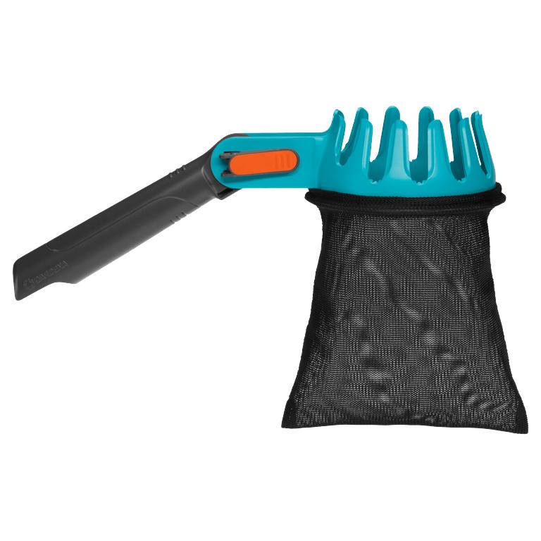 GARDENA combisystem fruit picker with plastic picking teeth and mesh collection bag
