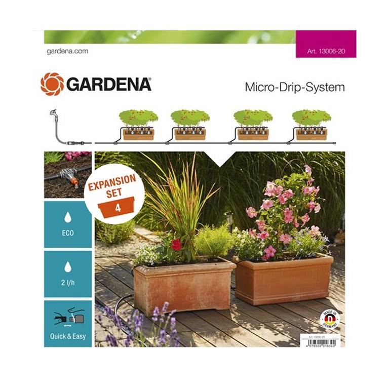 GARDENA - Micro-Drip Extension Set, 4 Planters-GARDENING.co.za