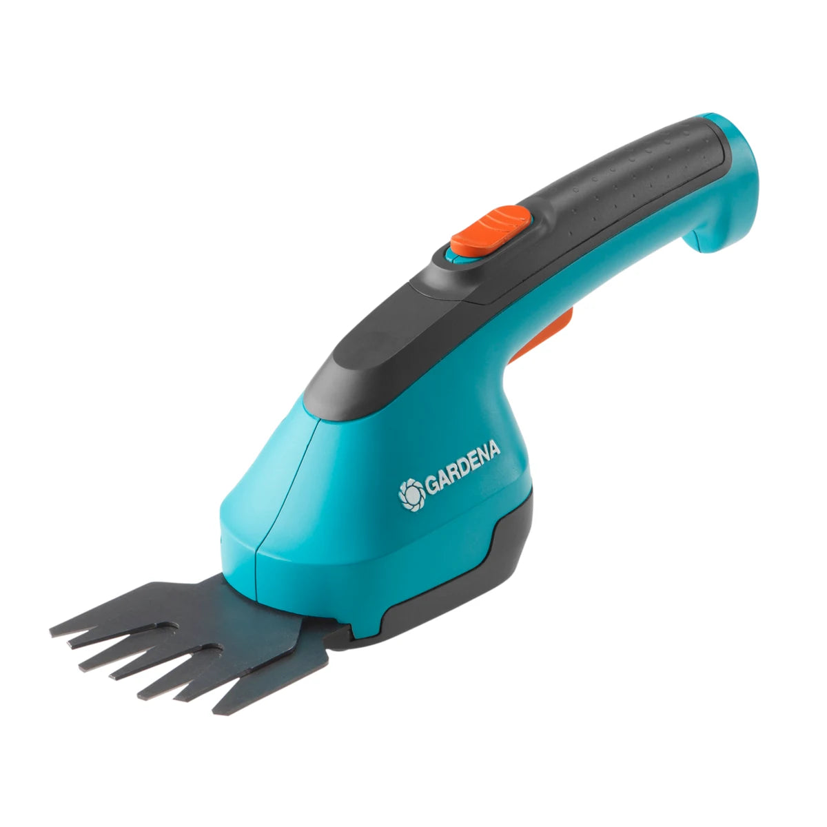 GARDENA AccuCut Li cordless grass shears fitted with the 8 cm grass blade