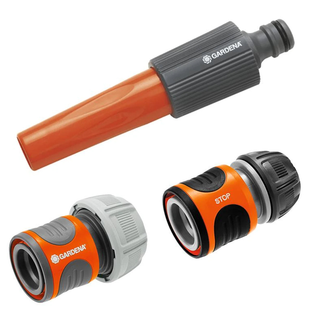 GARDENA Sprayer Set 13mm (1/2") – nozzle and connector components