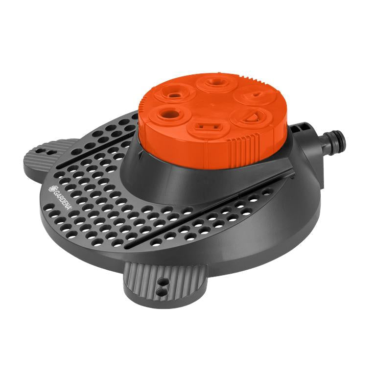 GARDENA Classic Boogie six-pattern sprinkler with orange selector dial