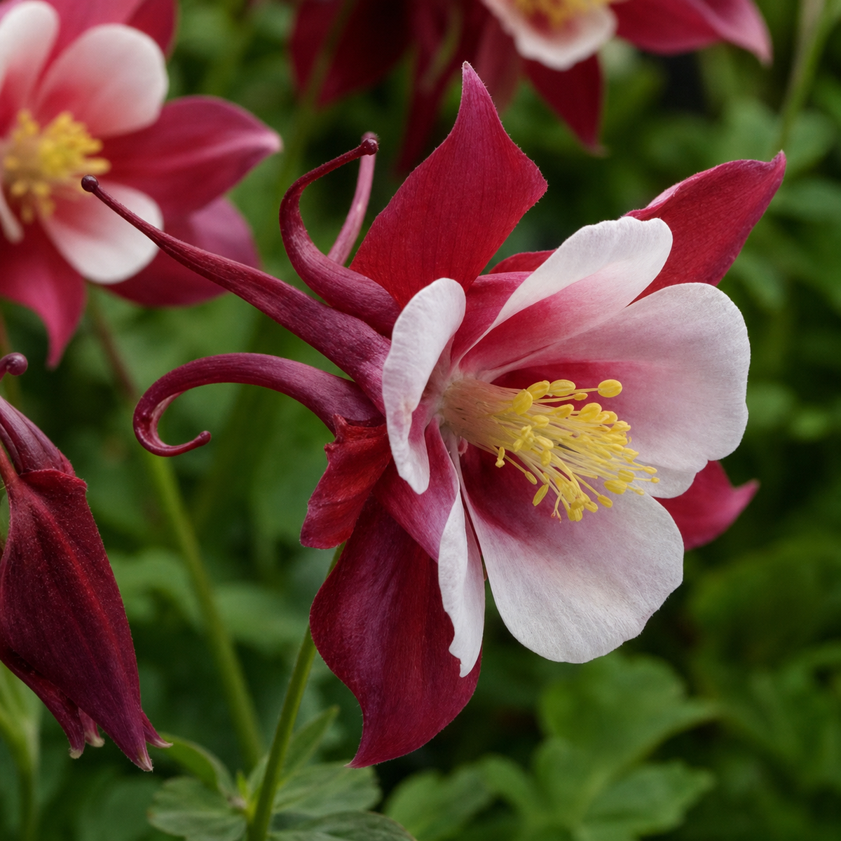 Aquilegia F1 Earlybird Red White