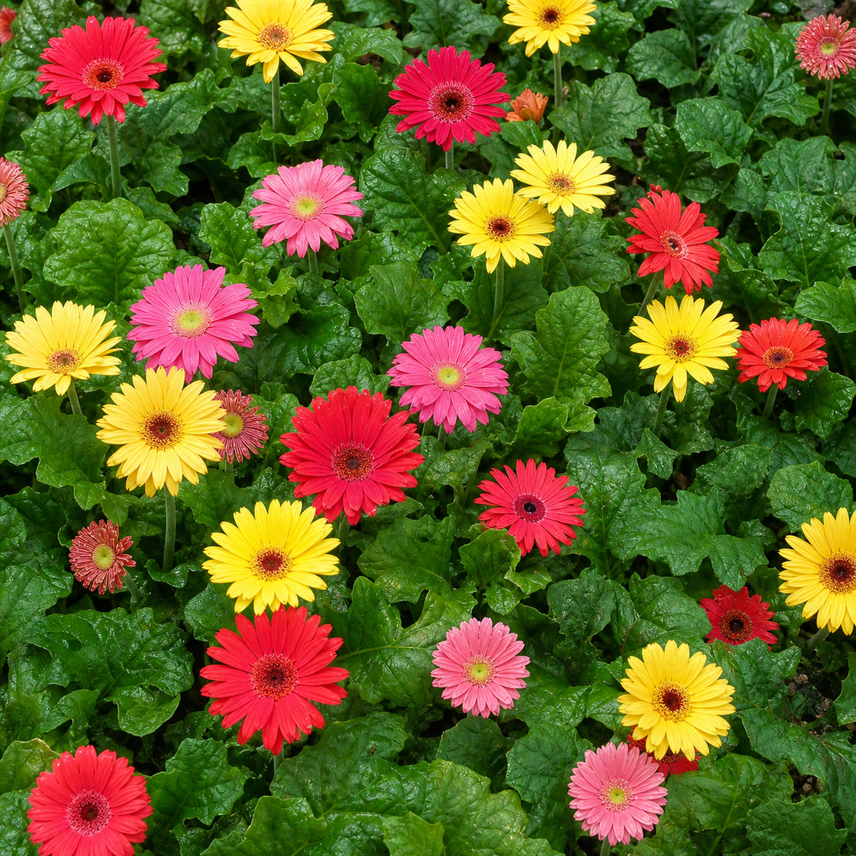 Ubuntuberg Gerbera Single Flower Hybrid Mix Seeds