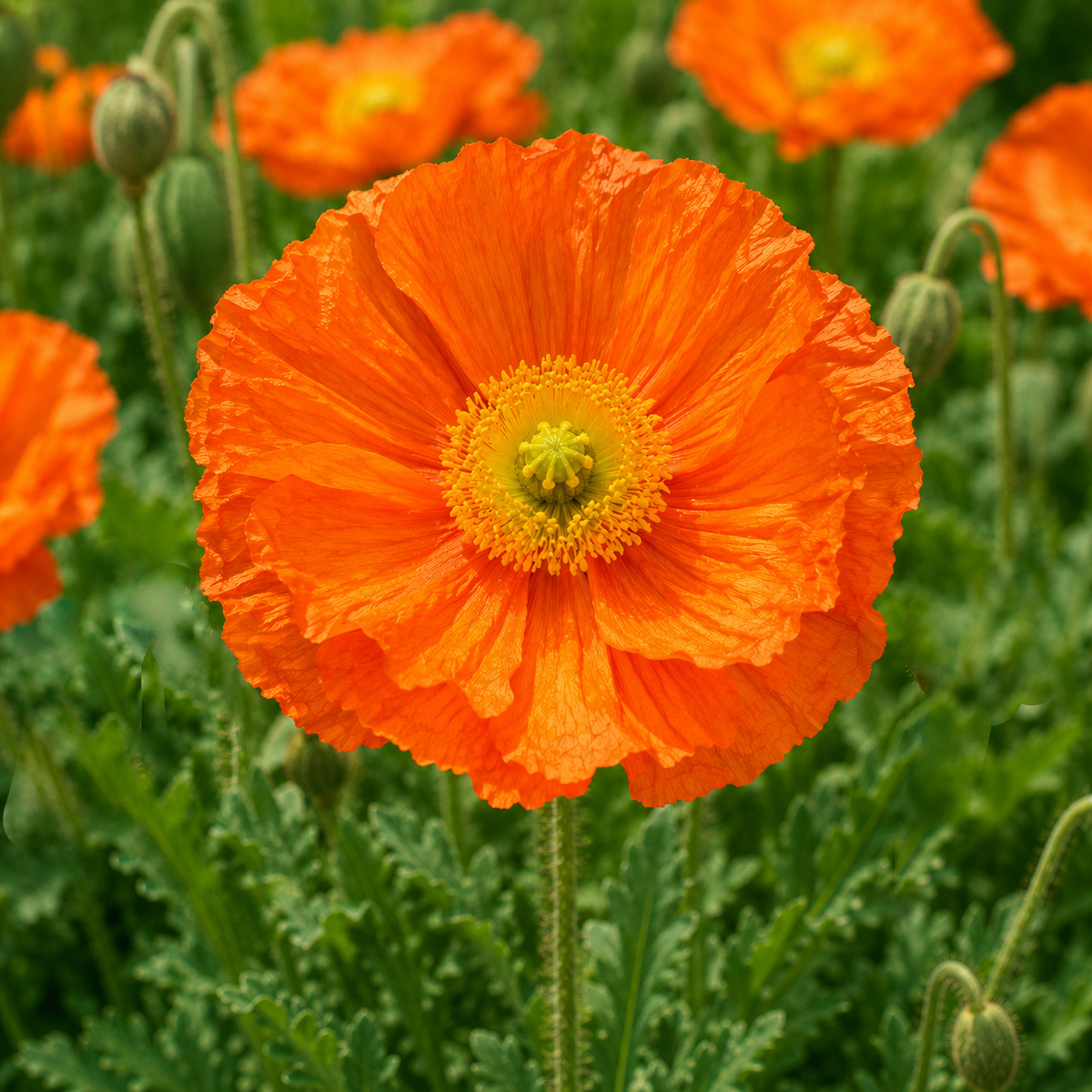 Poppy Colibri Arancio (Orange) Seeds - Ubuntuberg Seeds product image