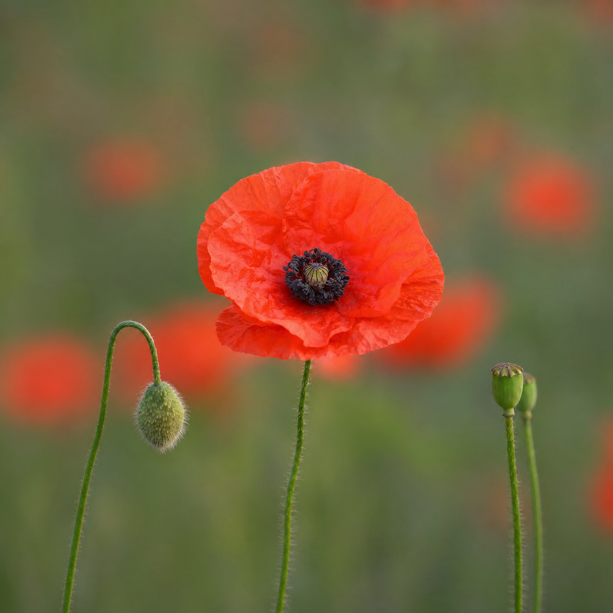 Poppy Flanders Single Red