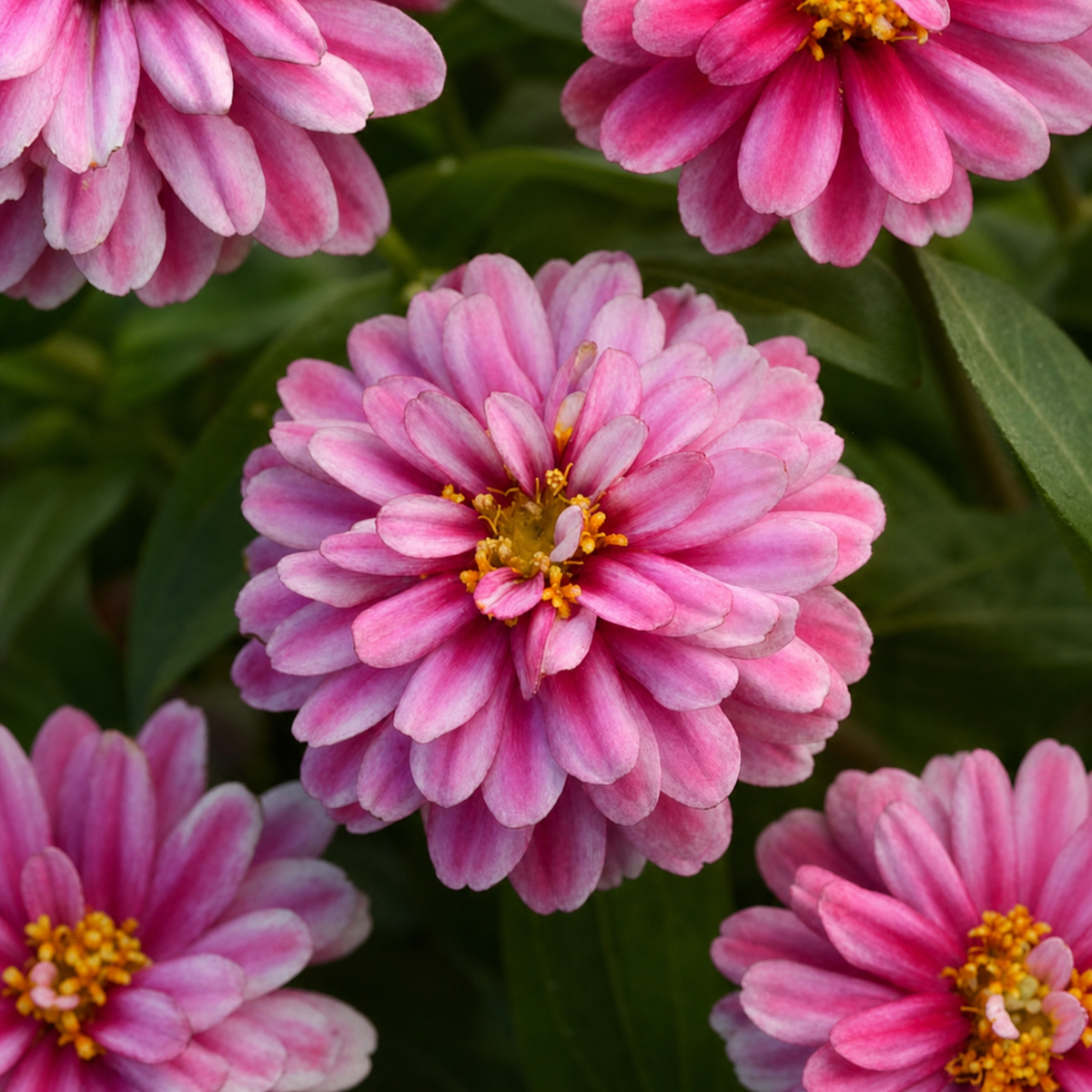 ZINNIA ZAHARA DOUBLE RASPBERRY RIPPLE
