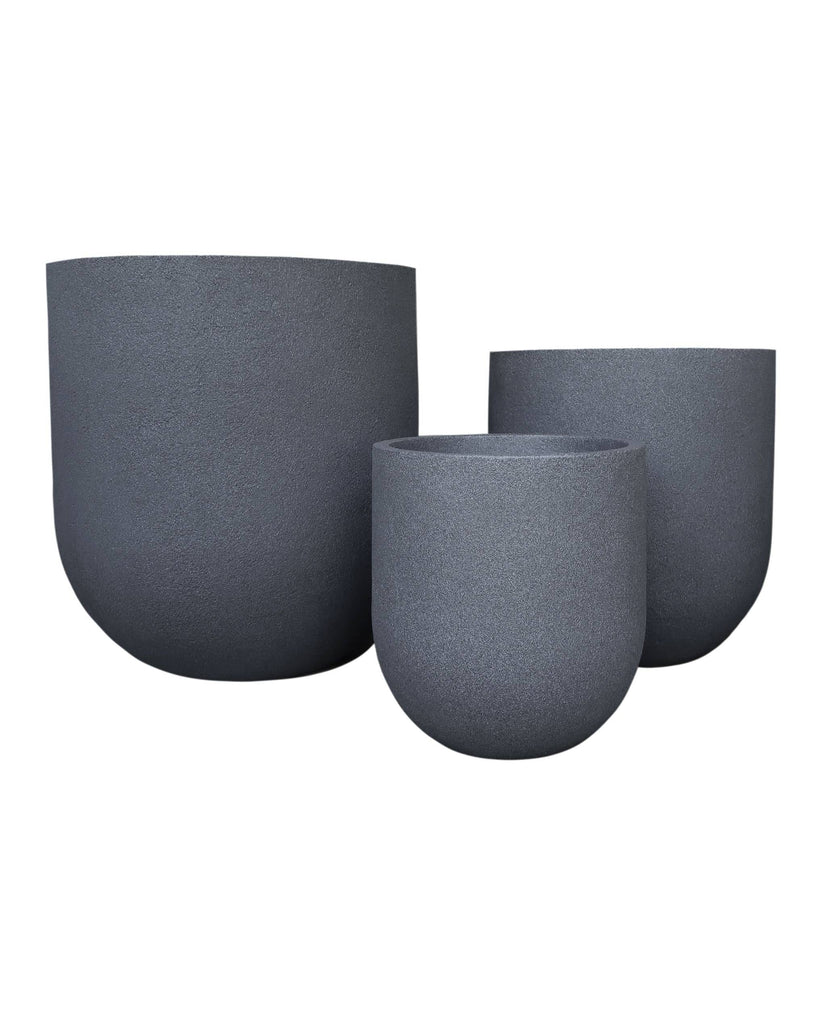 Clean lines, Modern Plant pots. 3 sizes. On Trend Colour charcoal