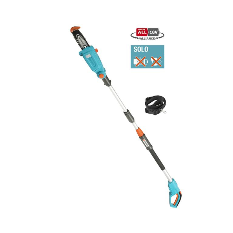 GARDENA TCS 20/18V P4A SOLO telescopic pruner with shoulder strap, battery and charger excluded