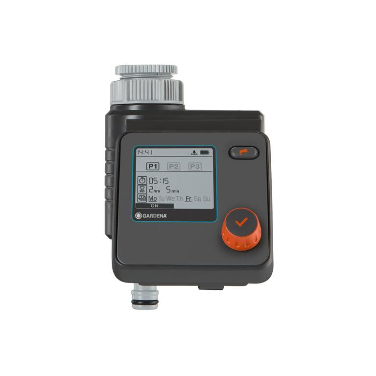 GARDENA Water Control Select timer 1891-20, front view with digital display