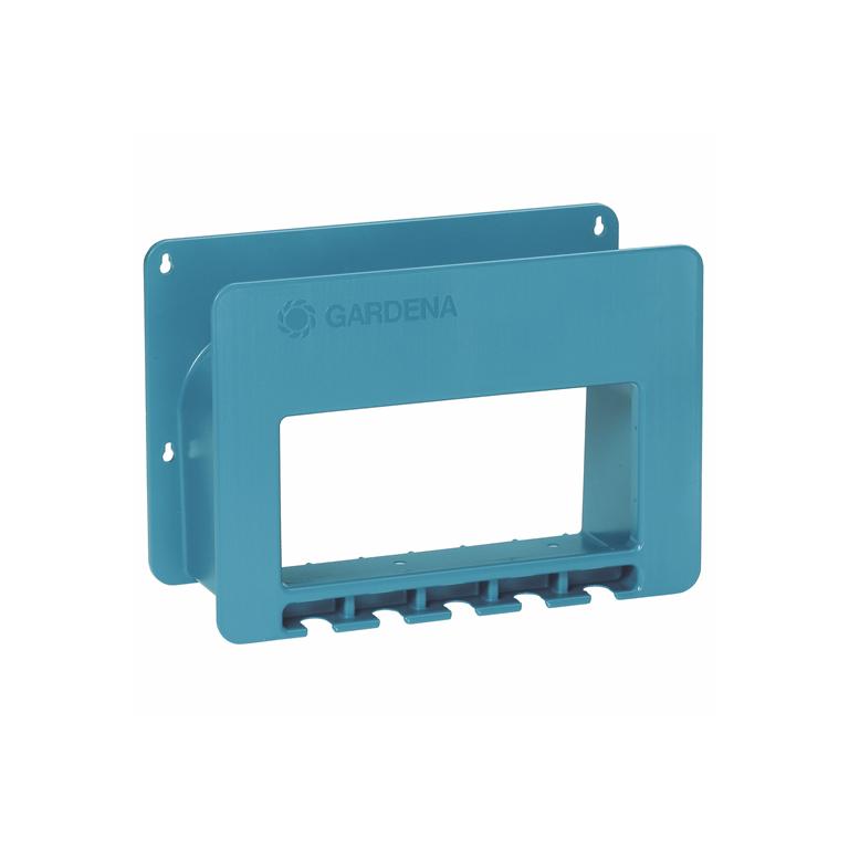 GARDENA stowaway system wall bracket on white background