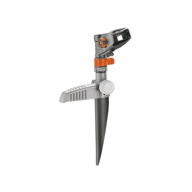 GARDENA Comfort full or part circle pulse sprinkler on a ground spike